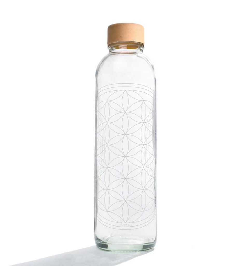 Glastrinkflasche Flower of Life - 0,7 l