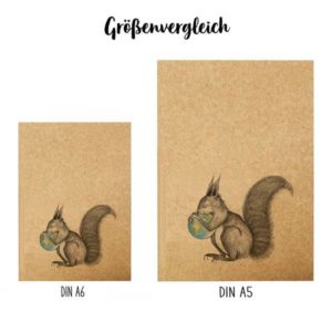 Notizbuch Eichhörnchen Welt - DIN A6 5