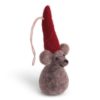 Weihnachtsmaus mit roter Mütze aus Filz von der Firma Én Gry & Sif