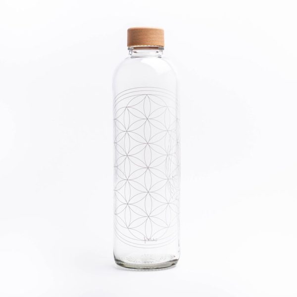 Glastrinkflasche Flower of Life – 1,0 l