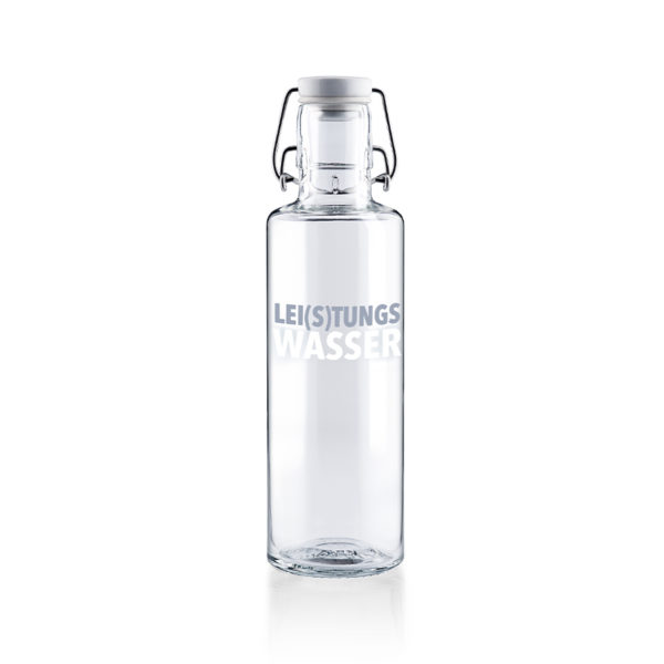Glastrinkflaschenflasche Lei(s)tungswasser - 0,6 l