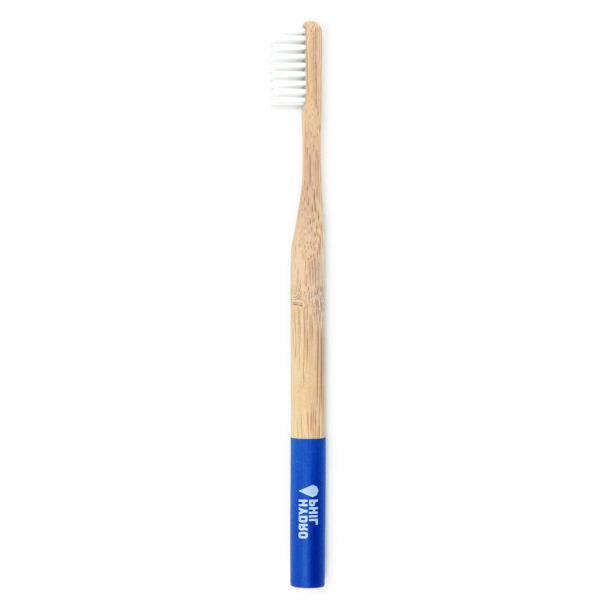 Bambus-Zahnbürste dunkelblau - extra weiche Borsten 3