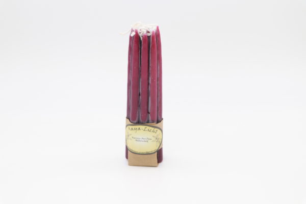 Kerzen aus Myrtenwachs purpur - 10er Set 1