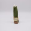 Kerzen aus Myrtenwachs palmgrün - 10er Set