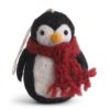 Pinguin mit rotem Schal aus Filz von der Firma Én Gry & Sif