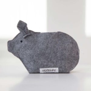 Sparschwein Piggy Bank grau von Woodlane