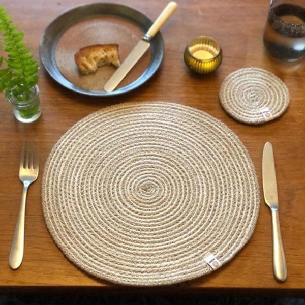 Tischset Spirale aus Jute natural/white von ReSpiin