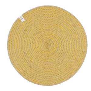 Tischset Spirale aus Jute natural/yellow von ReSpiin