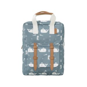 Kinderrucksack klein whale blue fog von Fresk