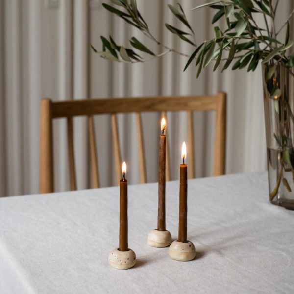 Kerzen aus Myrtenwachs creme – 10er Set 1