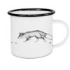 Emaille - Tasse Fuchs und Gans - 300 ml