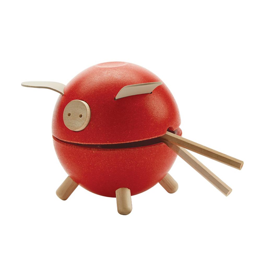 Sparschwein – rot 3 Sparschwein rot von Plantoys