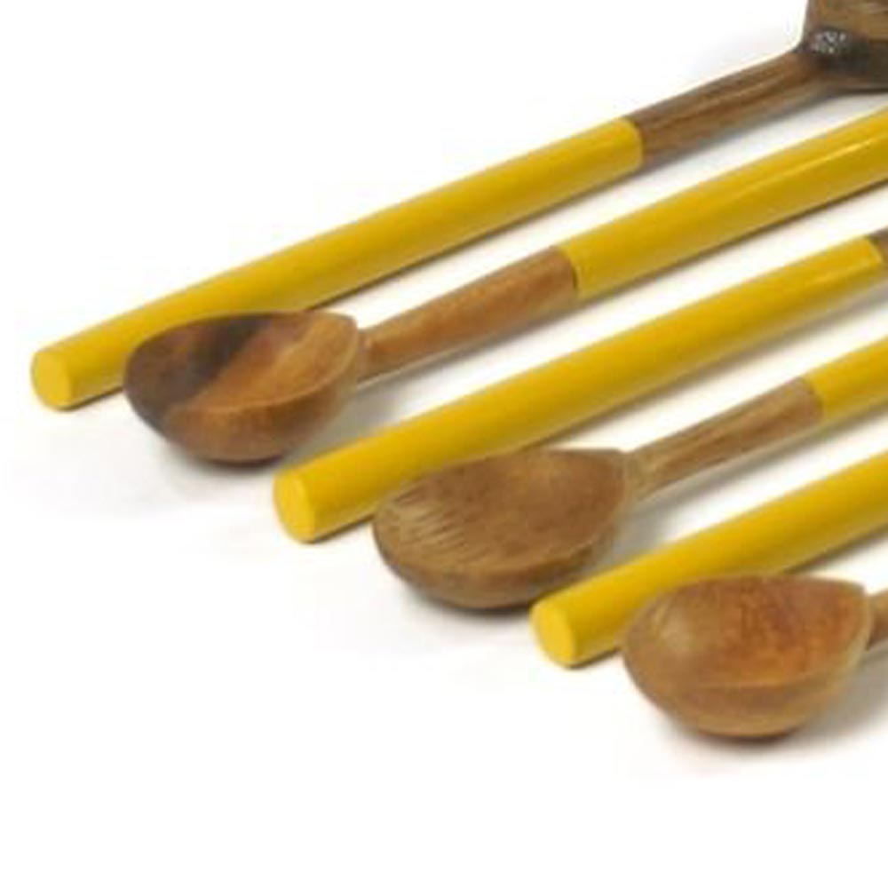 Teelöffel Akazienholz – mustard 3 Nachhaltiger Teelöffel von Kinta