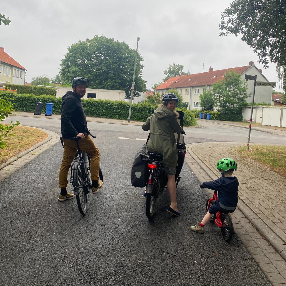 Familienausflug mit dem Fahrrad 