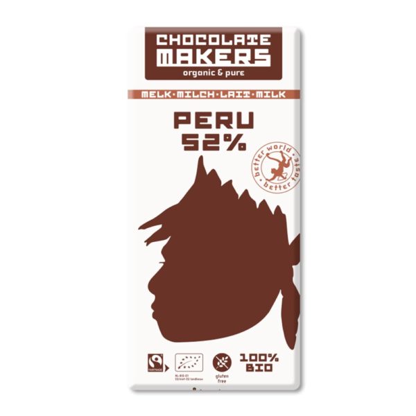 Bio-Schokolade Awajun 52 % dunkle Milch von Chocolatemakers