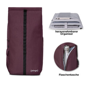 Fahrradtasche Flip V3 - aubergine rot 12 Fahrradtasche Flip V3 - aubergine rot 2