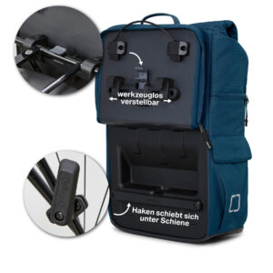 Fahrradrucktasche Flip V3 - arctic blau 3