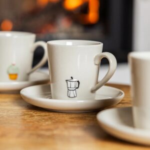 Espressotasse Brunettea - Motiv Espresso-Kocher 2